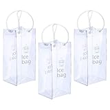 Beimus 3-teilige Wiederverwendbare Eisbeutel PVC Konstruktion Schnelle Kühlung Tragbare Kühltasche Für Wein Champagnerflaschen Und Getränke Wiederverwendbare Getränkekühler Aus PVC