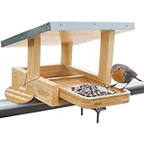 Steady Nature Vogelhaus Balkon, Vogelfutterhaus Balkon - Vogelhaus Balkongeländer, Vogelhäuschen Balkon, Futterhaus für Vögel Balkongeländer - Vogelhäuschen Balkongeländer, Vogelfutterhaus für Balkon