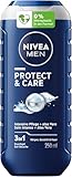 NIVEA MEN Protect & Care Duschgel, pH-hautneutrale Pflegedusche für Männer, pflegende Formel mit natürlichem Aloe Vera für Körper, Gesicht und Haar (250 ml)