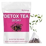 28 Tage Gewichtsverlust Detox TEE mit Oolong-Teeblattextrakt und Pfirsichfruchtextrakt,Detox Tee zum Abnehmen,Körper Formender Tee,Fördert Stoffwechsel,Koffeinfreier