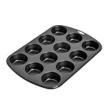 Original Kaiser Inspiration Muffinform Blech für 12 Muffins, Muffin Backblech 38 x 27 cm, antihaftbeschichtet, Standardgröße, Cupcake Formen, schwarz