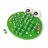 small foot Solitär Frosch aus Holz, Gesellschaftsspiel mit 33 Frosch-Spielfiguren, ab 5 Jahren, 1876