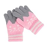 Kinder Fingerhandschuhe Herbst Winter Warm Handschuhe Fäustlinge mit Plüsch Futter Süß Gloves Skihandschuh, 3-8 Jahre alt, Skifahren Snowboarding Spielen Laufen Bedarf