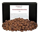 CHOCO SECRETS - 600g Vollmilch - Schokolade für Schokobrunnen – Schoko-Fondue Schokolade zum Schmelzen - Chocolate Chips für Schokoladenbrunnen - Belgische Kuvertüre zum Backen - Schoko-Drops