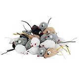 Kratzbaumland Spielmaus mit Katzenminze (zufällige Farbe - 12 Stück)