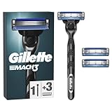 Gillette Mach3 Base 1 Griff + 3 Nachfüllmesser Für Männer