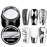 Metallic Gel-Nagellack, reflektierendes Nagellack-Gel – Silber lackierter Nagellack 7ml | reflektierender Nagellack auf Metall, Nagellack Effekt für Frauen und Mädchen