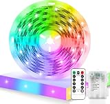 LED Strip Batteriebetrieben,LED Batteriebetriebene Fernbedienung 1m,8 Modi LED Strip Batteriebetrieben,LED Strip 1m Zuschneidbar,LED Streifen Schmal Bunt,Dimmbar LED Strip mit Fernbedienung