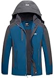 DCmount Übergangsjacke Herren Softshelljacke für Herren mit Kapuze Regenjacke Herren wasserdicht outdoor Jacken für Wandern Camping