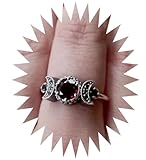 Girls Accessories Ringe Ringschmuck Damen Herren Versprechen Hochzeit Exquisite Damen Roter Stein Mond Verlobungsringe Für Damen Jubiläum Verlobung Braut 8 Silberfarben