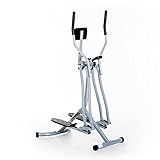 HOMCOM Crosstrainer Heimtrainer mit LCD-Anzige, 800 mm Schrittlänge, Air Walk Crosstrainer Glider Ellipsentrainer, Cardio-Trainer bis 110 kg Belastbar, für Zuhause, Stahl, 97 x 60,3 x 151,2 cm