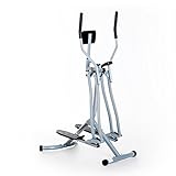 HOMCOM Crosstrainer Heimtrainer mit LCD-Anzige, Verstellbarer Stepper, Ellipsentrainer, Cardio-Trainer bis 110 kg Belastbar, für Zuhause, Stahl, 96 x 60 x 152 cm