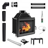 KRATKI Gusseisen Kamin 8 kw Maja fi 200 Kamineinsatz BImSchV Stufe 2 Outlet Kit