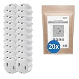 reer Steckdosenkappe, das Original vom Erfinder des Steckdosen-Schutzes, weiß, 20 Stück