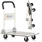Pallit CARRY Transportwagen klappbar 150kg Rollwagen mit Anti-Rutsch-Beschichtung Lenkbarer Plattformwagen Transporthilfe Handwagen
