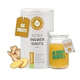 Hansegrün - Bio Ingwer Kurkuma Shots (60 Stk.) - Veganes Superfood-Pulver für Immungsystem¹ & Energiestoffwechsel³ - Kurkuma, Zitronenschale & Acerola - 100% echte Zutaten zur täglichen Zubereitung