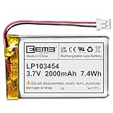 EEMB Lithium Polymer Akku 3,7 V 2000mAh 103454 Wiederaufladbarer Lipo-Akku mit JST-Anschluss– bestätigen Sie die Polarität des Geräts und des Anschlusses vor dem Kauf