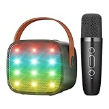 BONAOK Mikrofon Karaoke Spielzeug, Bluetooth Karaokemaschinen für Kinder Erwachsene, Tragbarer Karaoke-Player Mikrofon zum Aufladen, Kinder Elektronisches Spielzeug (Schwarz)