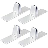 TSSS 4er-Set Schreibtisch Trennwand Klemmen – Klemmhalter aus Aluminium, Tischklemmen für 4-10mm Plexiglas & Acryl, Spuckschutz Halter, Ohne Bohren, mit Gummimatte
