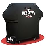 Old South - Grillabdeckung Wetterfest - Grill Abdeckhaube für Weber, Napoleon, Brinkmann, Char Broil Gasgrill - Grill Cover Schwarz (135 x 70 x 115 cm)