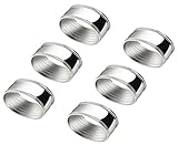 Stoffserviettenring oval 6er-Set 5,5x4,2cm versilbert, Silber
