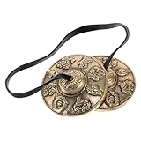 TOKIDNY 1 Paar Tibetische Tingsha Zimbeln aus Messing Robuste Fingerbecken für Meditation Yoga und Vajrayana Zeremonien Kompakt Tragbar für Entspannung und Klangtherapie