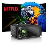 Beamer 4K Passend für Netflix Dolby Audio 30000L Smart Mini Beamer Heimkino Remote Fokus 4P Trapezkorrektur ONOAYO WiFi6 Bluetooth Full HD 1080P Unterstützt 4K Outdoor Handy Projektor