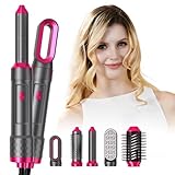 Warmluftbürste Set Haarstyler Set, 5 in 1 Air styler, Negativ Ionen Hairstyler mit föhn, Rundbürstenföhn, föhnbürste, Glättbürste, Air Styler Thermal Brush Haartrockner