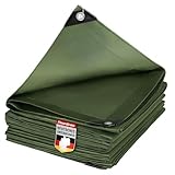 etm Abdeckplane 240g/m² wasserdicht 2 x 3 m Grün Allzweckplane für Schutz vor Witterung - Top geeignet für Gartenbereich - UV-stabil beidseitig beschichtet, wasserfest und abwaschbar