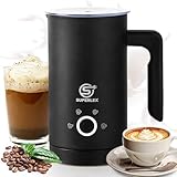 SUPERLEX Elektrischer Milchaufschäumer 150ml Automatischer 4-in-1 Funktion, Milch Dampfgarer Wärmer für Heißer Kalter Schokolade Kaffee, Latte Macchiato, Cappuccino, Matcha