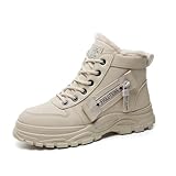 Yeeteepot Damen Winterstiefel Warm Winterschuhe Braun 40 EU = 41 CN