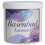 Basenbad Lavendel basisches Badesalz zur Entgiftung und Entsäuerung, Vollbad, Fußbad, Peeling, Geschenkidee 750g Basensalz mit dezentem Lavendel Duft aus ätherischen Ölen