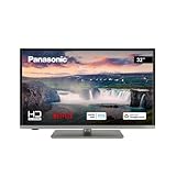 Panasonic TX-32MS350E, 32-Zoll HD LED Smart TV, High Dynamic Range (HDR), Google Assistant & Amazon Alexa, USB Media Player, Hotelmodus, optionale Wandhalterung, inox Silber