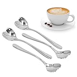 Pssopp Kaffeelöffel, Herzförmiger Teelöffel aus Edelstahl für, Heiße Schokolade, Eiscreme mit Ergonomischem Griff