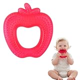 BCHKO 1-teiliges BPA-freies Beißspielzeug, mit Wasser gefülltes Silikonspielzeug, weiches Silikon für Säuglinge, natürlich kühlendes Baby-Beißspielzeug (rot)