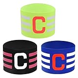 Dokpav 3 Stück Fußball Spielführer-armbinde, Verstellbare Größe Elastische Kapitänsbinde Armbinde, Fußball Captain Armband, Elastic Kapitäns Armbinde, Fußball Elastic Armbinden für Kinder, Erwachsene