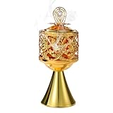 Gold Räucherständer - Antik-Look Eisen Orientalischer Weihrauchhalter,Schmuckstück Für Meditation Deko Zuhause Hotel Familien Yoga Raum Tempel Zeremonien Gastronomie
