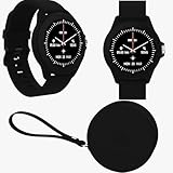 FOREVER Colorum CW-300 Schwarz Smartwatch Wasserdicht IP68 - Pulsuhr mit Schrittzähler Schlaftracker Kalorienzähler - Lange Akkulaufzeit - Android/iOS Sportuhr Damen Herren Unisex Stilvolles Design