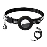 BHFYOB Katzenhalsband, reflektierend, mit Halterung und Glocke für kleine Katzen, Hunde, Welpen, Haustier-GPS-Tracker-Halsband