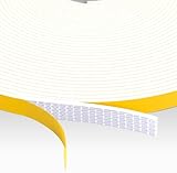 Dichtungsband Selbstklebend für Türen Fenster, 6mm(B) x3mm(D)/20m(L) Türdichtung Selbstklebendes Fensterdichtung Gummi Schaum Siegel Anti-Kollision Streifen Schalldämmung Dichtungsband Weiß