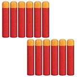 YAAVAAW 12 Stück Nerf Pfeile,9,5cm Rot Pfeile Darts Schaum Munition Große,Soft Darts Bullets Nachfüllpackung,Spielzeug für N-Strike Elite Blasters Series Innen Außen Kinder Spielzeugpistole Zubehör