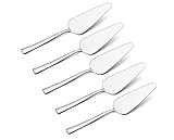 VOSSOT 5 Stück Tortenheber Set Edelstahl Tortenschaufel Kuchenheber Tortenmesser, Kuchenschaufel mit Gezackten Kanten, Tortenheber mit Messer für Restaurants, Partys und Hochzeit, Spülmaschinenfest