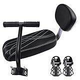 Fahrrad Hecksattel mit Rückenlehne, geeignet für Kinder und Erwachsene, inklusive Griff und Pedalen für Mountainbikes und E-Bikes (Sattel)