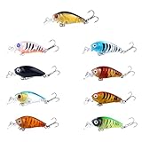 Angelköder Set, 9 Stück Jig Spinner Set, Kunstköder für Salzwasser Süßwasser Forellen Barsch Lachs Angeln Barschköder Simulation falscher Köder Fanggeräte