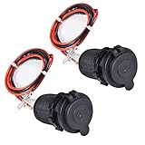 12V Steckdose,Wasserdicht Zigarettenanzünder Marine Grade Spritzwassergeschützt Und Staubdicht,Mit 60cm Kabel（2 Stücke）