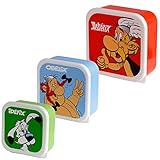 Puckator Asterix, Obelix & Idefix (Dogmatix) wiederverwendbare Lunchbox mit Deckel, BPA-freies PVC, für Arbeit, Schule, Reisen, Zuhause, lizenziert