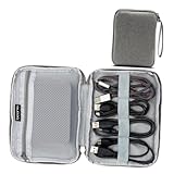OUNONA Tragbare Externe Festplattenhülle Stoßfestes Harddisk Storage Case mit Wasserdichtem Robustem Material Organizer für USB Kabel Kopfhörer und Zubehör für Reisen und Alltag