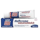 fittydent Super Haftcreme 40g | Einzige wasserunlösliche Haftcreme | Klebt anstatt zu haften | Ober- und Unterkieferprothesen | Sparsam in der Anwendung - nur 1x täglich | Geschmacksneutral