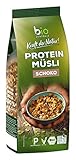 biozentrale Müsli Protein Schoko, 375 g veganes Bio-Müsli mit Sojaflocken, Hafer & Schoko, hoher Ballaststoffgehalt, hoher Proteingehalt