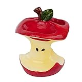 Kreativer zahnbürstenhalter - Zahnbürstenhalter in Apfelform, Keramik Zahnbürstenhalter Elektrische Zahnbürste, Zahnputzbecherhalter Ohne Bohren, für Elektrische Zahnbürsten und Zahnpasta (3 Löcher)